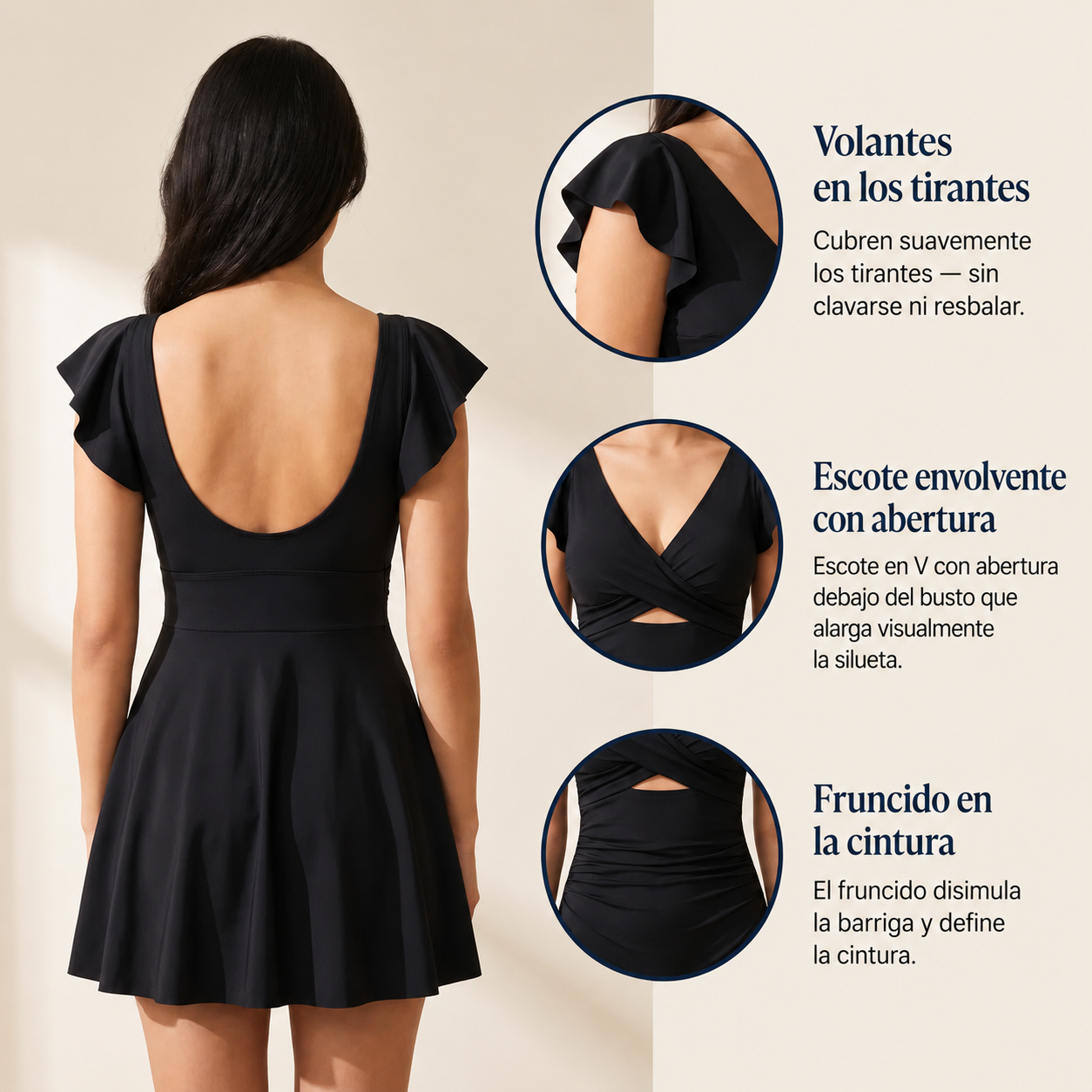Bañador moldeador vestido cruzado