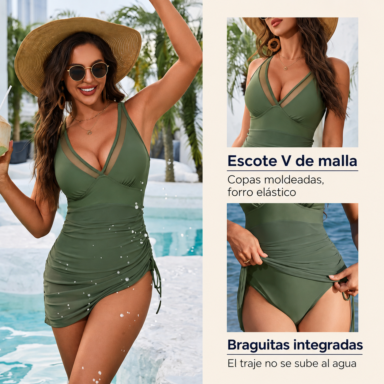 Bañador moldeador de malla