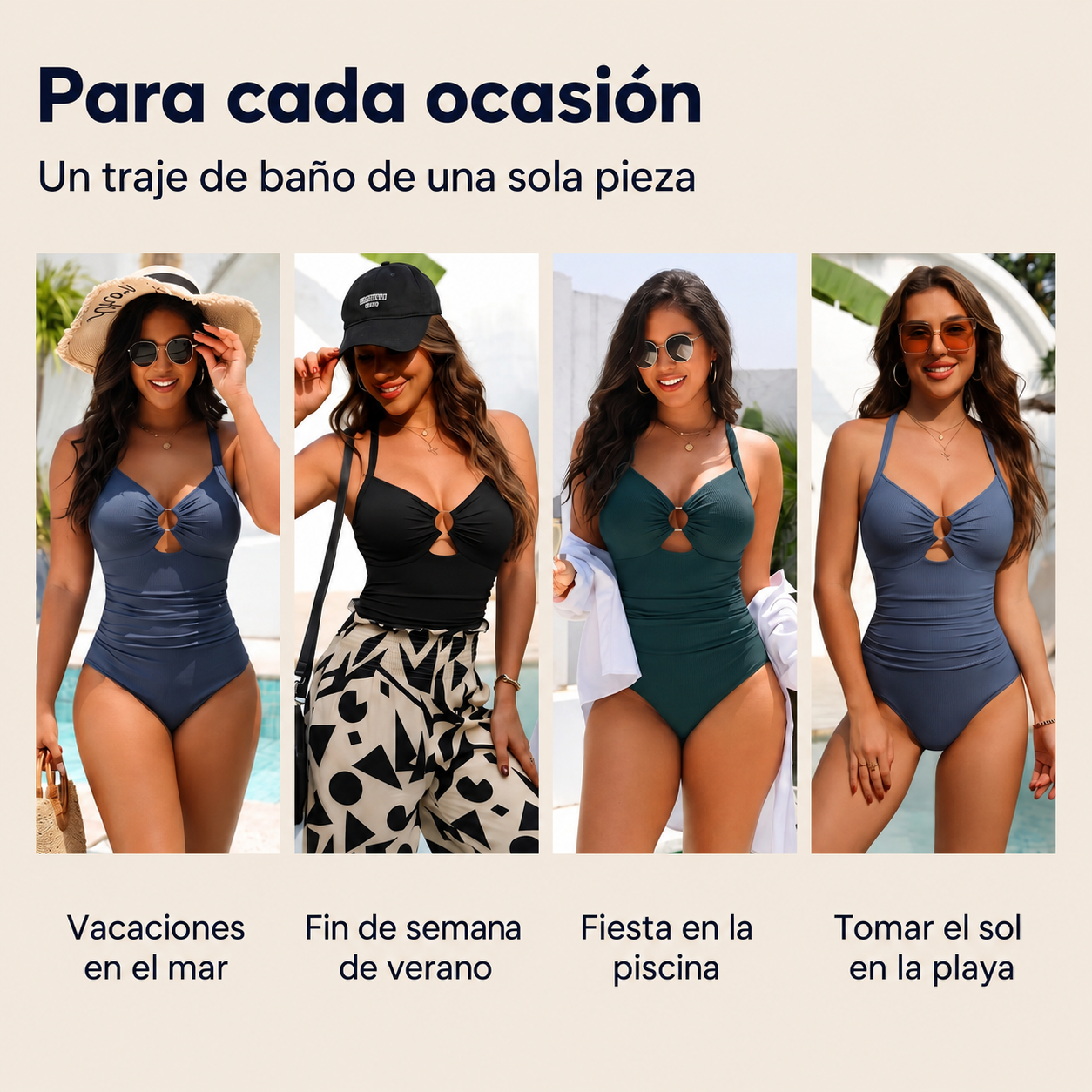 Bañador moldeador acanalado